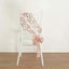 5 Pack Tulle Chair Sashes with Leaf Vine Embroidered Sequins Rose Gold 6"x88"