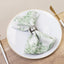 5-Pack French Toile Polyester Cloth Napkins â€“ 17"x17" Dusty Sage Green and White Reusable Table Napkins in Floral Design for Events & Dining