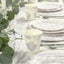 24 Pack Disposable Paper Cups in White Lavender Damask Floral Pattern, Elegant Party Cups - 9oz