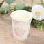 24 Pack Disposable Paper Cups in White Pink Damask Floral Pattern, Elegant Party Cups - 9oz
