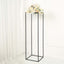 2-Pack Wedding Flower Stand Matte Black Metal Geometric Column Frame Rectangular - Versatile Floral Pedestal for Upscale Arrangements 48"