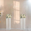 Acrylic Flower Pedestal Vase Pillar Stand with Crystal Beads Clear - Stylish Wedding Floor Centerpiece 40"