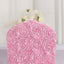 Satin Rosette Chair Cover for Banquet Chairs Pink - Stretch Fitted Slip-On Slipcover