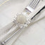4 Pack 2" Elegant Silver Metal Floral Serviette Napkin Rings, Daisy Flower Buckle Napkin Holders