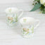 Greenery Theme Bridal Shower Gift Set, 2 Pack Porcelain Tea Cups With Matching Keepsake Gift Box and Satin Ribbon Handle