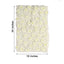 11 Sq ft. Cream 3D Silk Rose and Hydrangea Flower Wall Mat Backdrop - 4 Artificial Panels