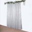8ft Silver Metallic Fringe Shag Event Drapery Panel, Shimmery Tinsel Polyester Divider Backdrop Curtain
