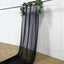 5ftx14ft Black Chiffon Curtain Panel, Durable Flame Resistant Backdrop Ceiling Drapery With Rod Pocket