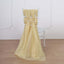 5 Pack Chiffon Chair Sashes Champagne - Soft & Lightweight Designer Chair Bows 22"x78"