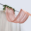 5ftx14ft Dusty Rose Chiffon Curtain Panel, Durable Flame Resistant Backdrop Ceiling Drapery With Rod Pocket