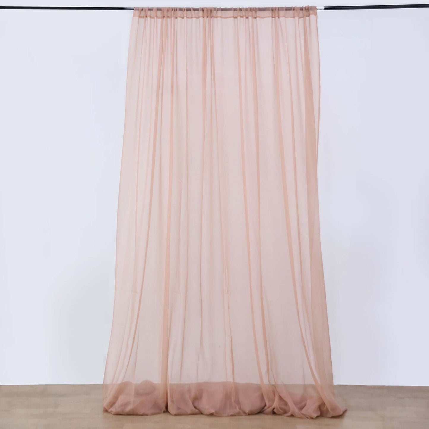 10ftx30ft Dusty Rose Sheer Ceiling Drape Curtain Panels Durable Flame Resistant Fabric