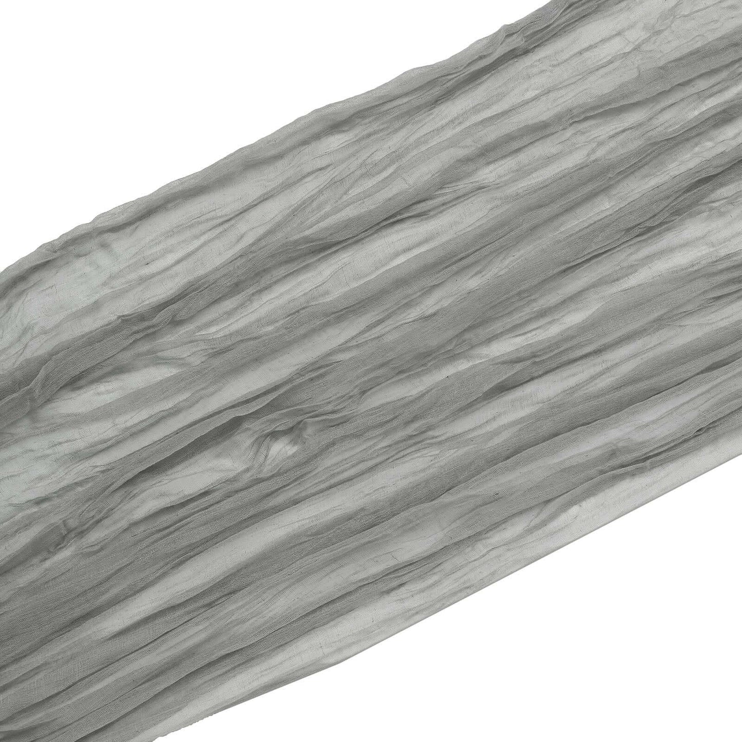 20ft Gray Gauze Cheesecloth Fabric Wedding Arch Drapery, Window Scarf Valance, Boho Decor Arbor Curtain Panel