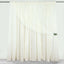 Ivory Chiffon Polyester Event Curtain Drapes, Dual Layer Divider Backdrop Curtain Panels with Rod Pockets - 10ftx10ft