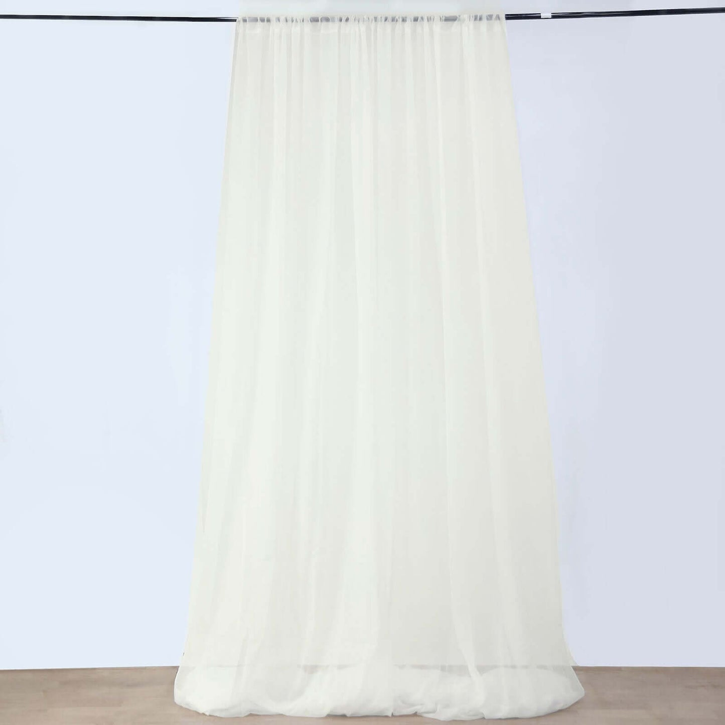 10ftx30ft Ivory Sheer Ceiling Drape Curtain Panels Durable Flame Resistant Fabric