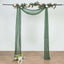 20ft Olive Green Gauze Cheesecloth Fabric Wedding Arch Drapery, Window Scarf Valance, Boho Decor Arbor Curtain Panel
