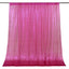 8ftx8ft Fuchsia Sequin Event Curtain Drapes, Backdrop Event Panel