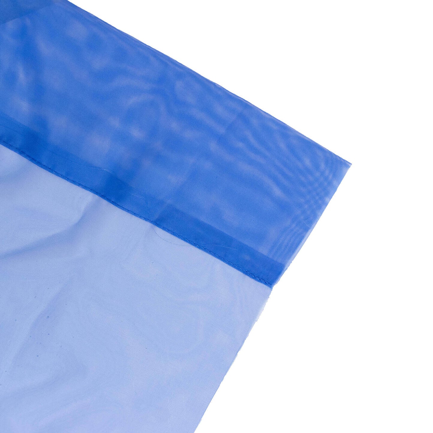 5ftx32ft Royal Blue Chiffon Curtain Panel, Durable Flame Resistant Backdrop Ceiling Drapery With Rod Pocket