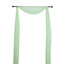 18ft Sage Green Sheer Organza Wedding Arch Drapery Fabric, Window Scarf Valance