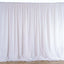 White Chiffon Polyester Event Curtain Drapes, Dual Layer Divider Backdrop Event Panels with Rod Pockets - 20ftx10ft