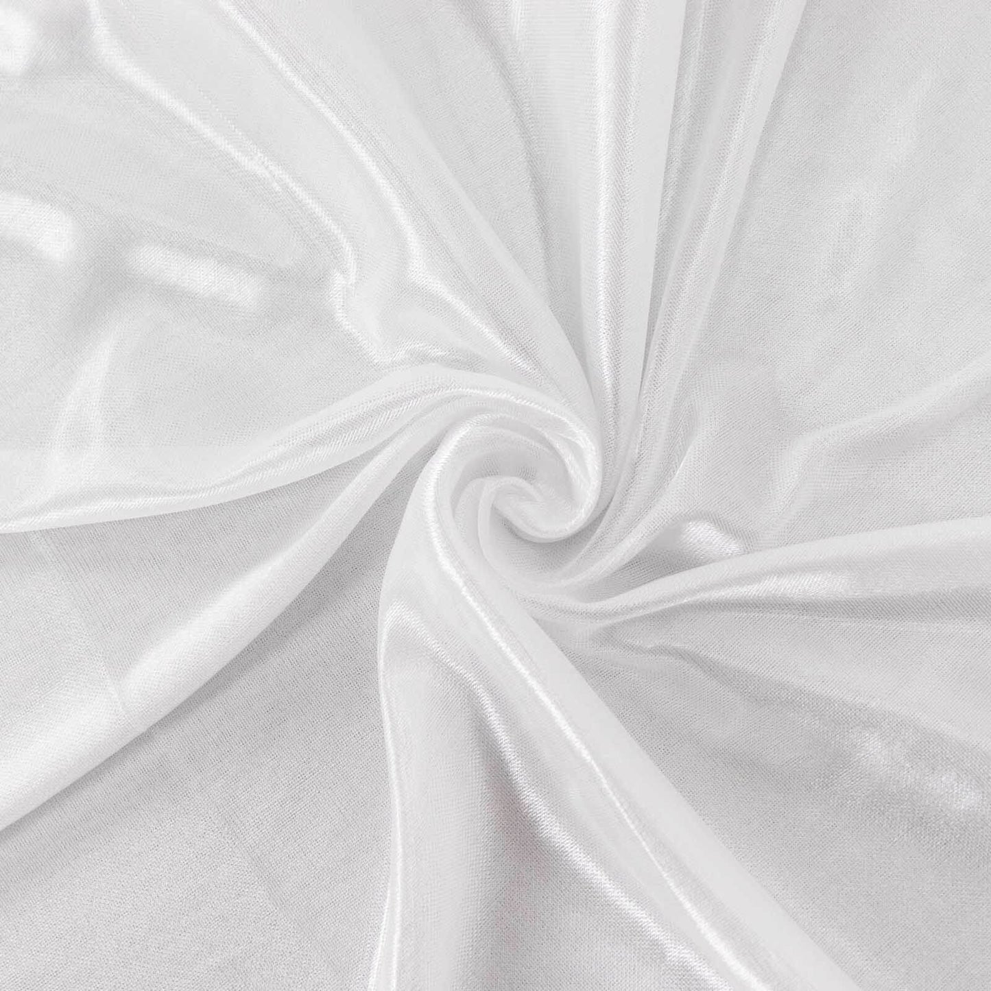 10ftx10ft White Double Drape Pleated Satin Event Curtain Drapes, Glossy Photo Backdrop Event Panel