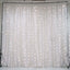 20ftx10ft White Sheer Organza w Warm LED Lights Decorative Curtain Panel
