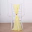 5 Pack Chiffon Chair Sashes Yellow - Soft & Lightweight Designer Chair Bows 22"x78"