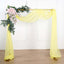 18ft Yellow Sheer Organza Wedding Arch Drapery Fabric, Window Scarf Valance