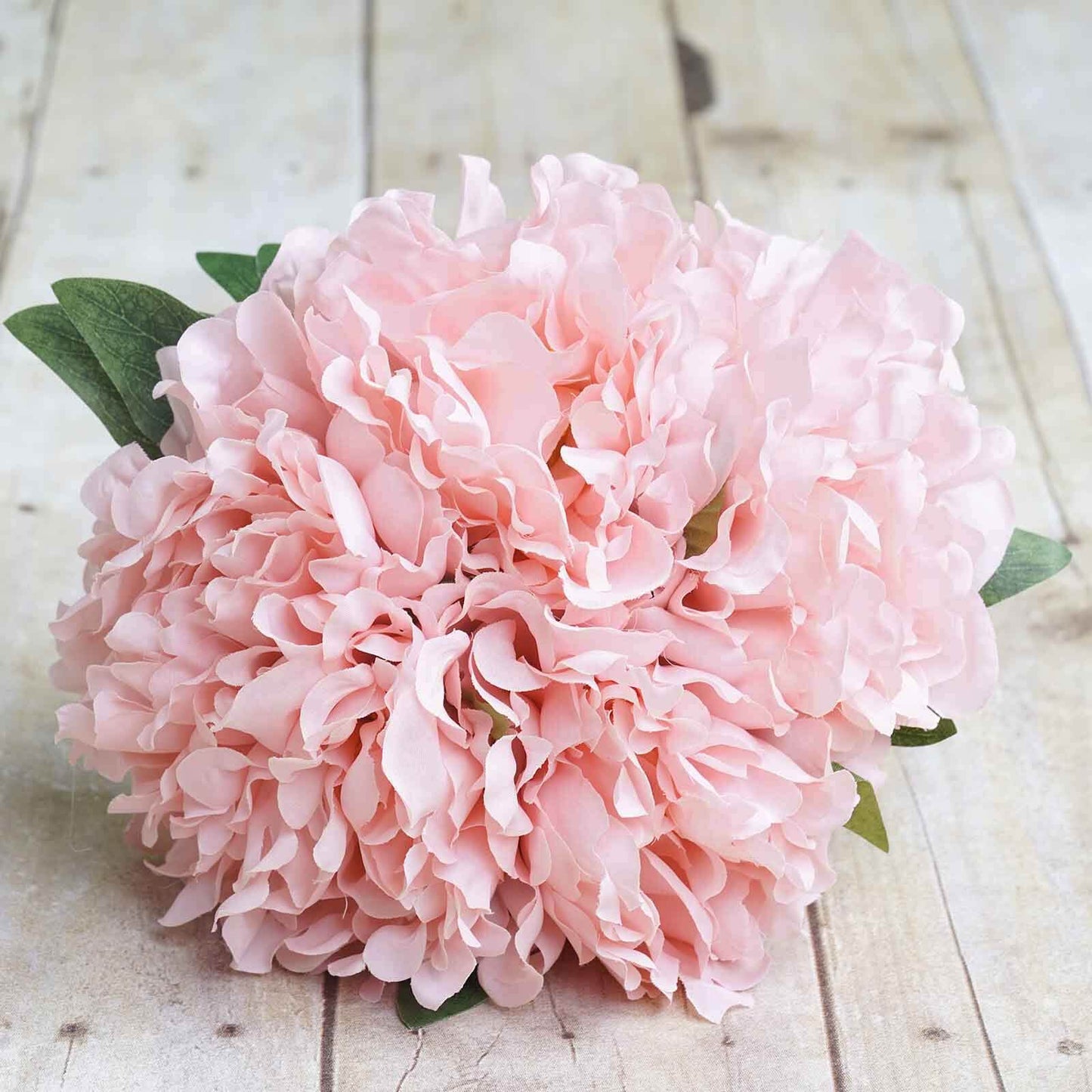 11" Pink Real Touch Artificial Silk Peonies Flower Bouquet