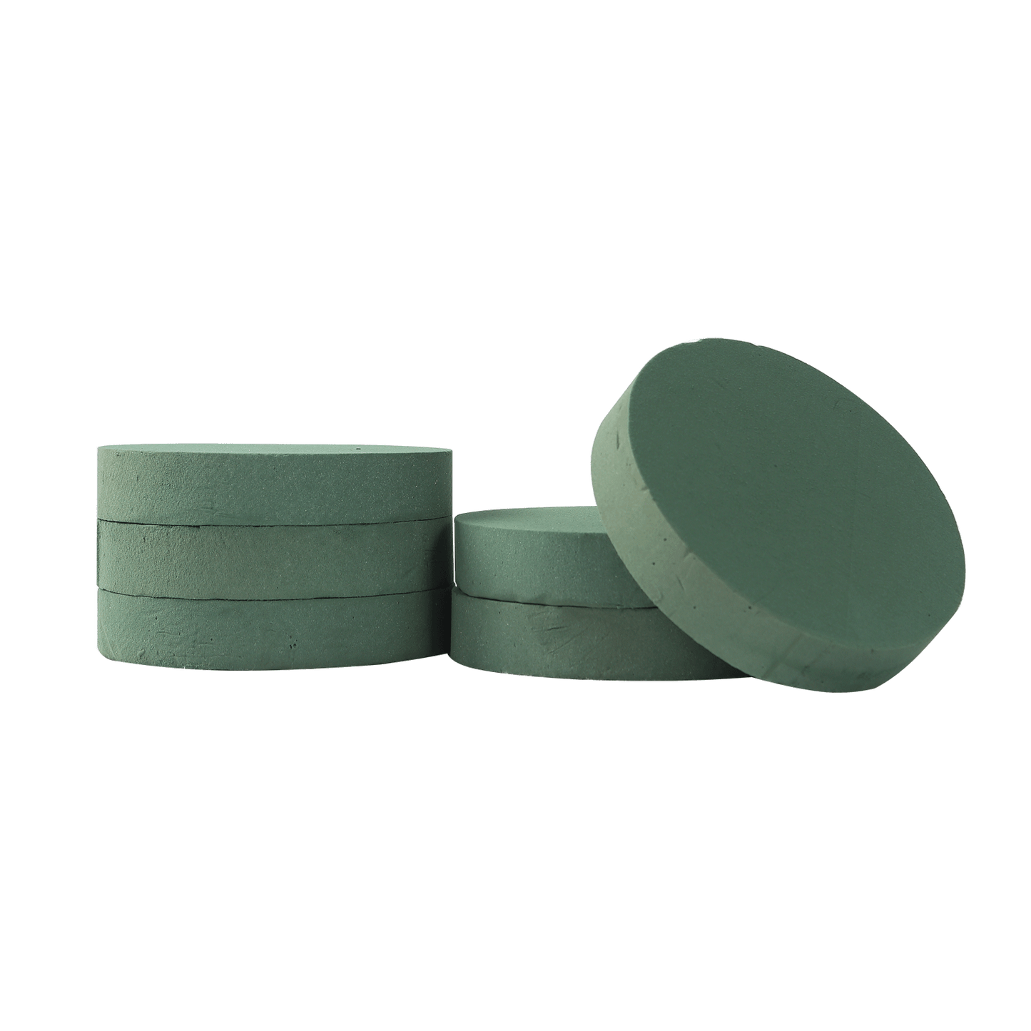 6 Pack Green Large Floral Foam Blocks for Artificial Flowers, 6" Round Wet Styrofoam Bricks Artificial Flower Arrangement Craft Supplies