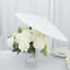4-Pack Paper and Bamboo Parasol Umbrellas White - Decorative Centerpieces and Bridal Shower Photo Props 16"