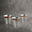 12-Pack Plastic Party Squat Cups Clear with Rose Gold Rim - Stylish Disposable Tumblers for Banquets & Special Occasions 10oz