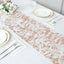 Mesh Polyester 108" Table Runner Roll Metallic Rose Gold - Distressed Foil Look Disposable Table Decor