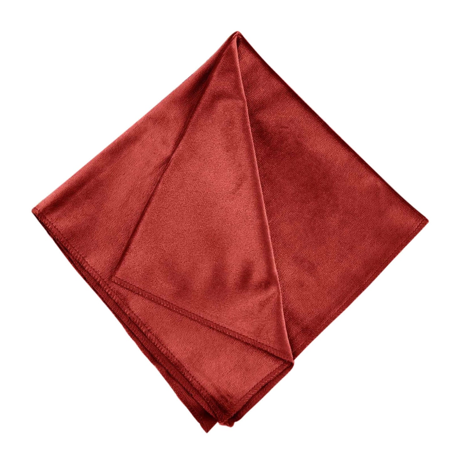 5 Pack Premium Velvet 20"x20" Napkins Burgundy - Soft Sheen Finish Cloth Napkins