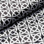 54"x10 Yards Black White Zen Design Satin Fabric Bolt, DIY Craft Fabric Roll
