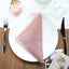 5 Pack Satin 20"x20" Napkins Dusty Rose - Luxurious Shine & Smooth Dinner Napkins