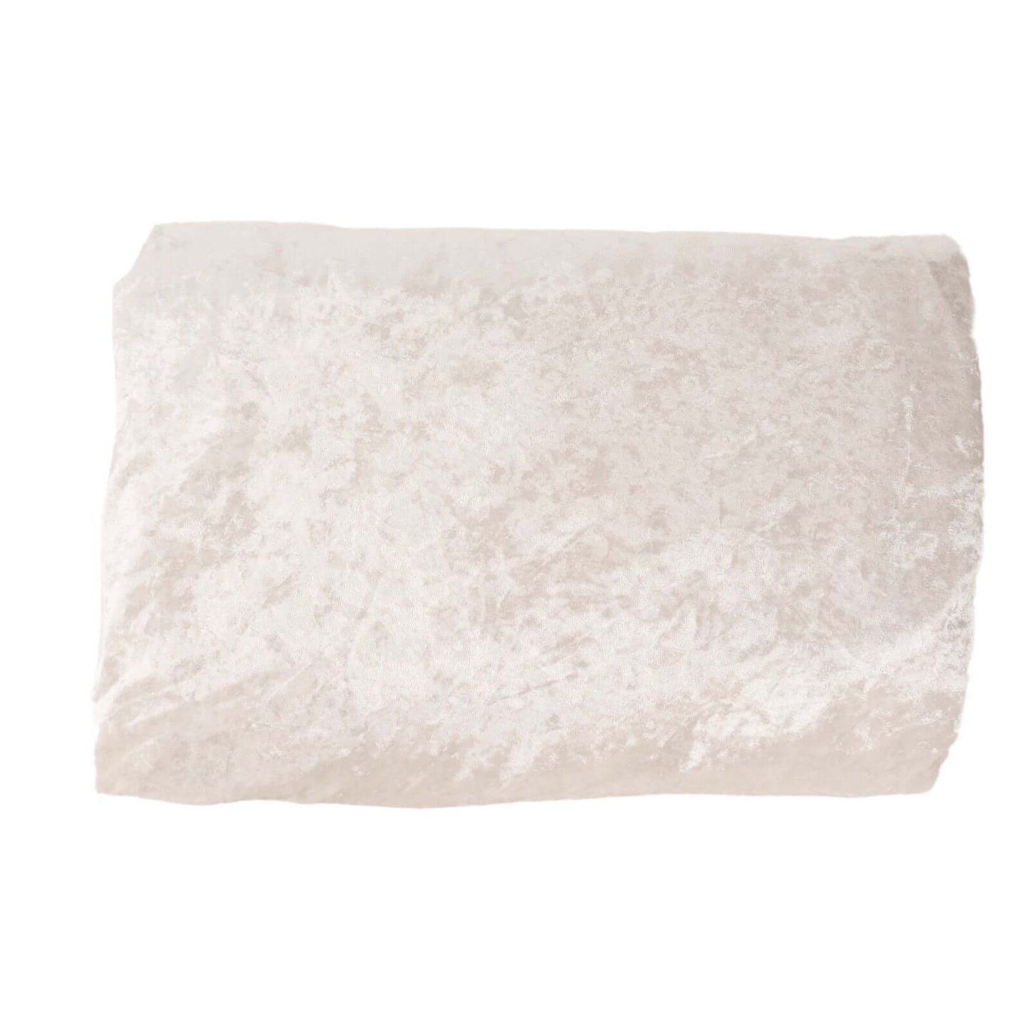 65"x5 Yards Ivory Crushed Velvet Fabric Bolt, DIY Craft Fabric Roll