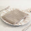 5 Pack Faux Linen 20"x20" Napkins Taupe - Slubby Textured & Wrinkle Resistant Cloth Napkins