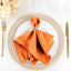 5 Pack Polyester 17"x17" Napkins Orange - Durable & Wrinkle Resistant Dinner Napkins