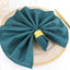 5 Pack Polyester 20"x20" Napkins Peacock Teal - Wrinkle Resistant & Easy Care Cloth Napkins