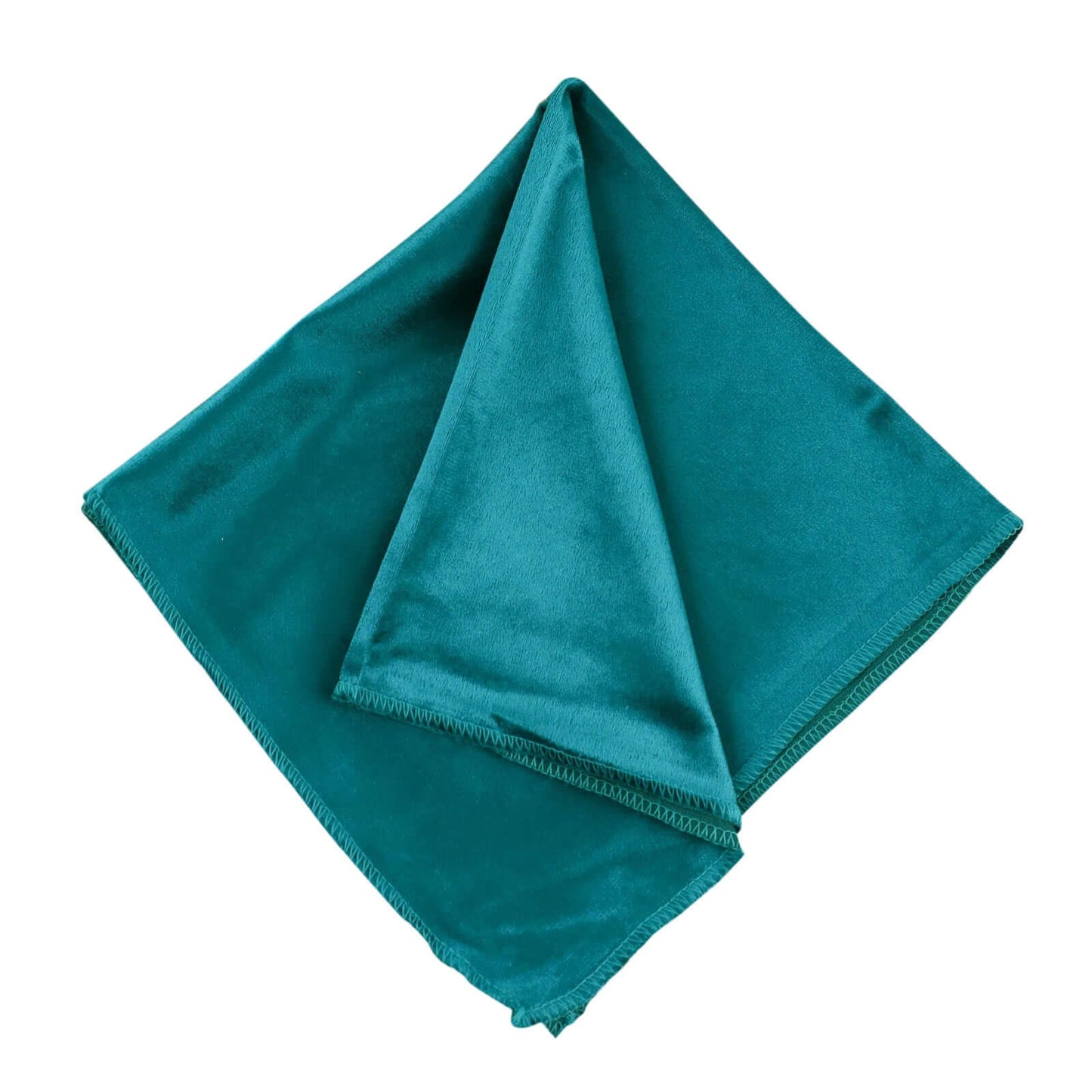 5 Pack Premium Velvet 20"x20" Napkins Peacock Teal - Soft Sheen Finish Cloth Napkins
