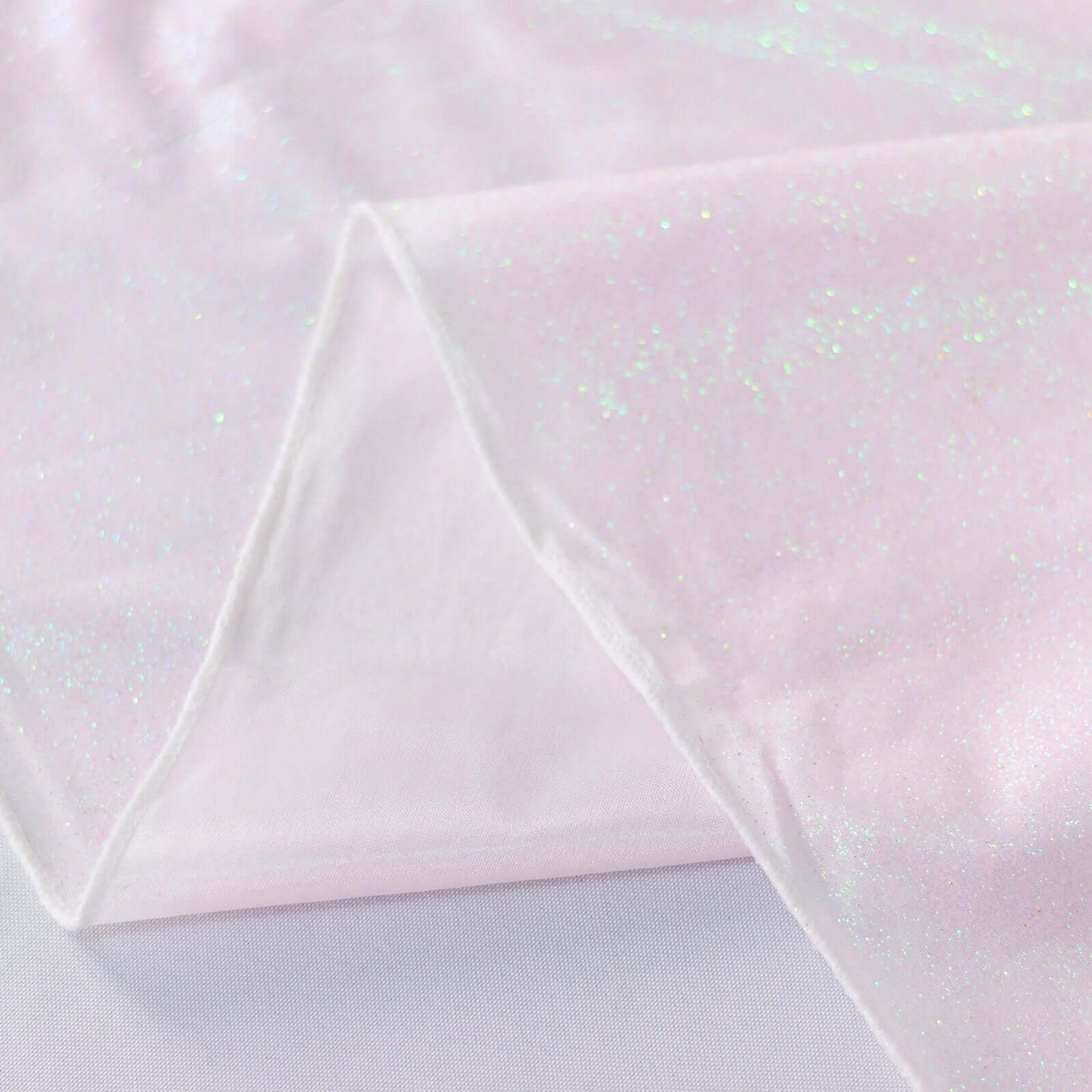 Polyester 72"x72" Table Overlay Square Tablecloth Iridescent - Glitter Sparkle Table Topper