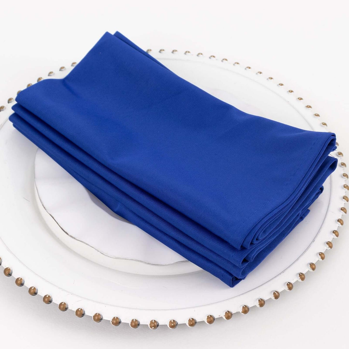 5 Pack Scuba 20"x20" Napkins Royal Blue - Durable & Reusable Dinner Napkins