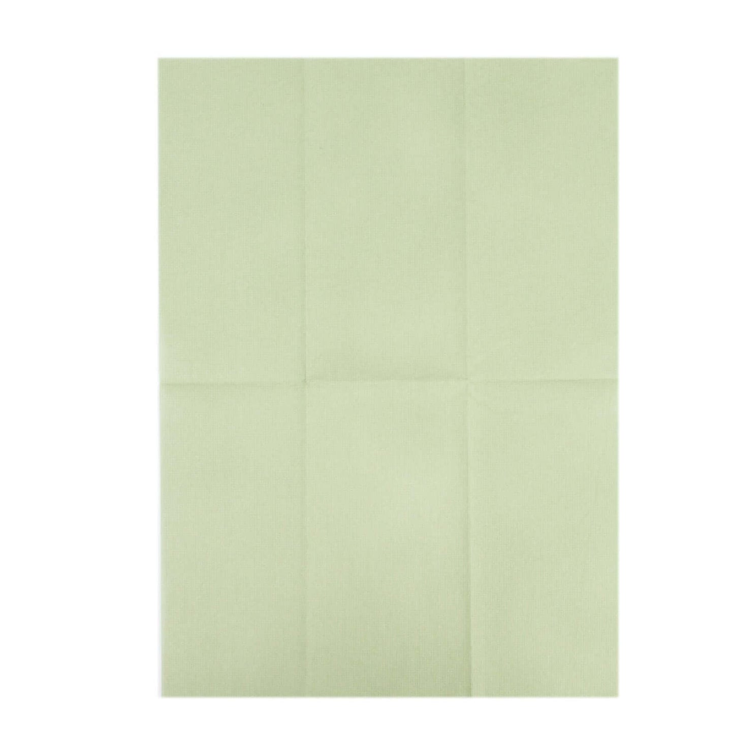 20 Pack Linen-Like Paper 8.5"x4" Napkins Sage Green - Highly Absorbent & Disposable Airlaid Guest Towels