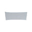 5 Pack Stretch Spandex Chair Sashes Silver - Fitted Finish Two Ply Heavy Duty Chair Bands 5"x12"