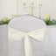 5 Pack Taffeta 6"x106" Chair Sashes Ivory Accordion Crinkle Texture - Stylish Decor for Weddings & Gatherings