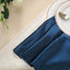5 Pack Premium Velvet 20"x20" Napkins Navy Blue - Soft Sheen Finish Cloth Napkins