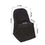 Polyester Chair Cover Black for Folding Chairs - Durable and Reusable Slip-On Cover