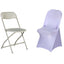 Stretch Spandex Chair Cover Lavender Lilac for Folding Chairs - Reusable & Wrinkle-Resistant 160GSM Fitted Slipcover