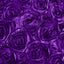 Satin 90"x132" Rectangle Tablecloth Purple - Grandiose 3D Rosette Seamless Table Cover