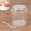 24-Pack Plastic Fruit Dessert Cups Ribbed Clear with Lid and Spoon - Ideal for Parfaits 5oz
